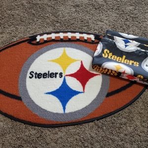 Pittsburgh Steelers Bath Mat and Shower Curtain